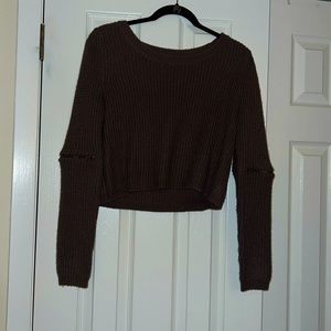 Purple cropped sweater